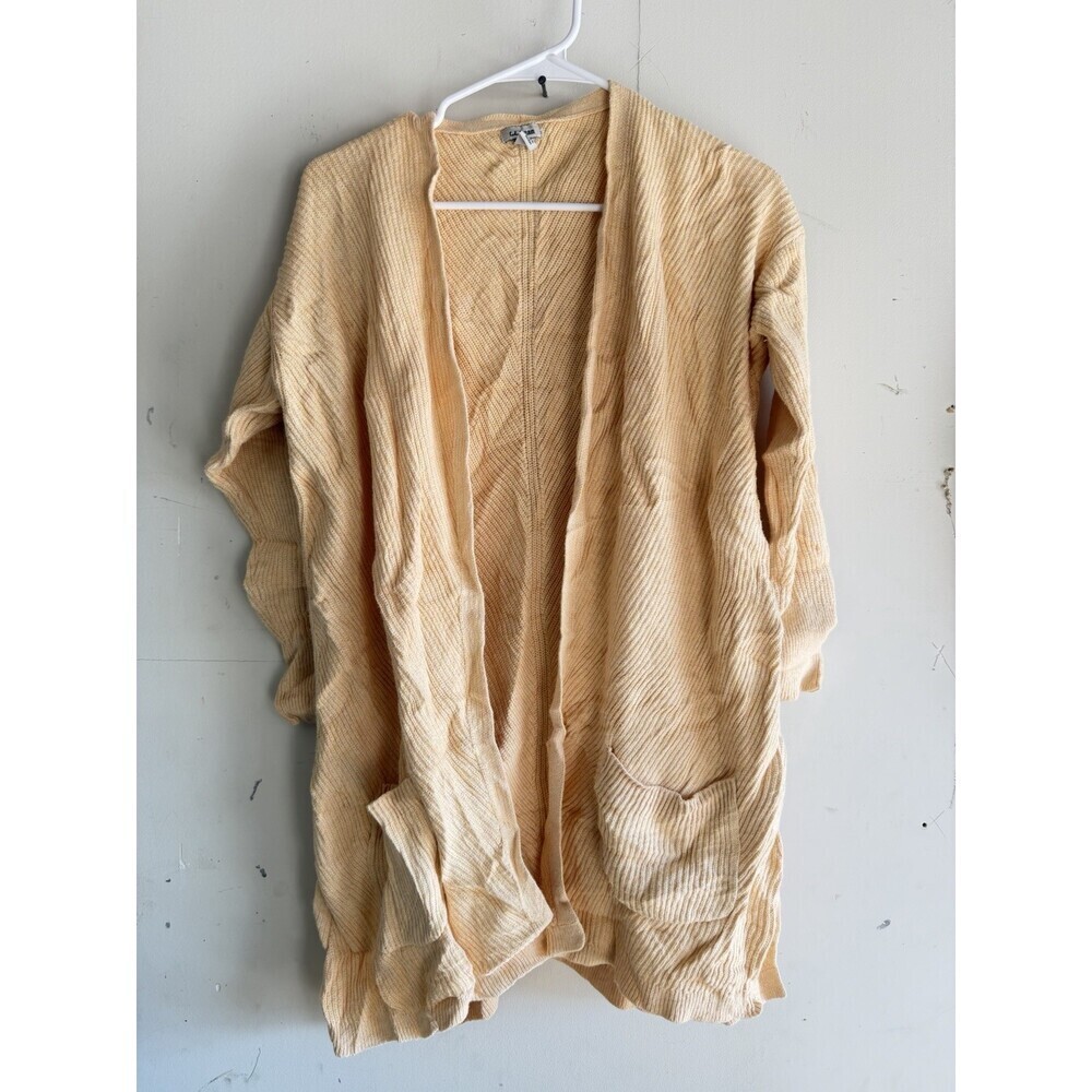 Ll bean Womens Cotton Cardigan Sweater Medium Open Front Thick Layering